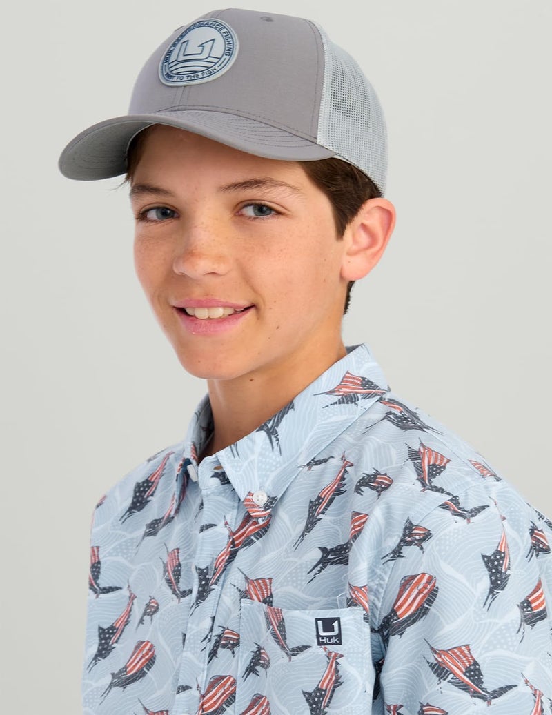 HUK Store Kids Kona Short Sleeve Fishing Button Down Shirt for Kids - Image 2